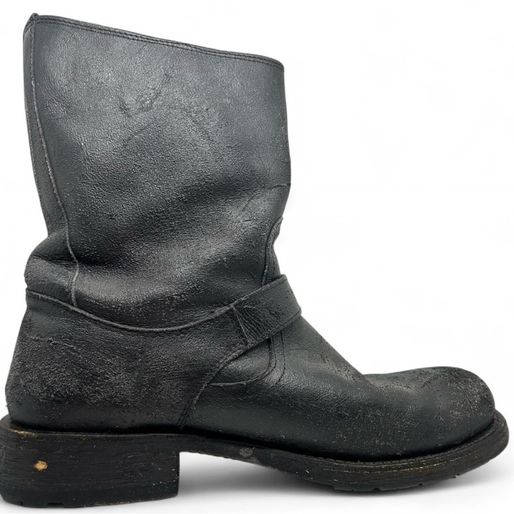 Frye Black Leather Engineer Harness Moto Boots Women’s Size 10